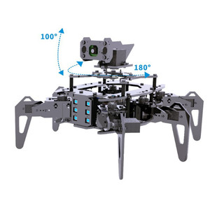 Robot ragno stelo educativo lampone Pi esapode ragno che cammina strisciando Robot WiFi fotocamera AI Kit di robotica di programmazione - Product Image 1