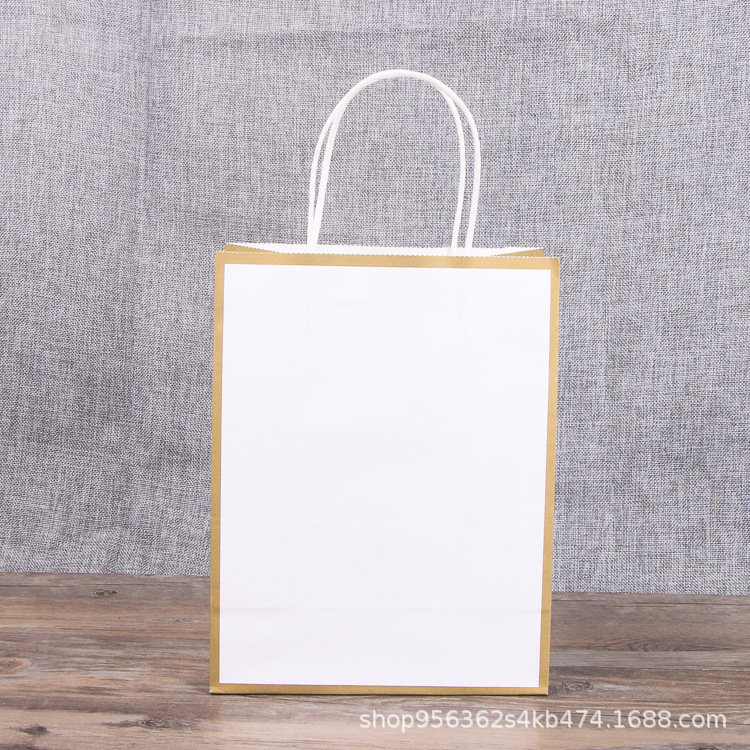 Gold border white