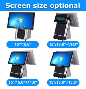 AIO-1571 Single Double Screen <strong>All</strong> in One Cash Register POS Terminal System Built in 80mm Thermal Printer - Product Image 4