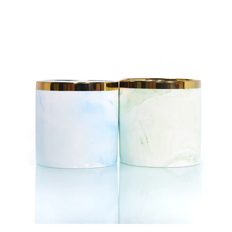 Recipiente de vela com etiqueta exclusiva logotipo personalizado, recipiente de cerâmica para velas, recipiente vazio canelado