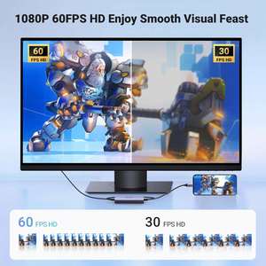 UGREEN <strong>USB</strong> C Capture <strong>Card</strong> 1080P 60FPS 2K@30Hz Type C to <strong>USB</strong>-A/C <strong>Input</strong> Video Capture <strong>Card</strong> <strong>USB</strong> 3.0 Support 100W Fast Charge - Product Image 4