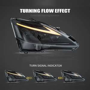 ไฟหน้า LED สีฟ้า RGB สำหรับรถด้านหน้ารถยนต์ดัดแปลงเต็มรูปแบบ IS350 2006-2012 IS300 IS250รถเล็กซัส - Product Image 4