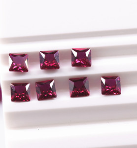 ทับทิมสีแดงทับทิมตัดทรงสี่เหลี่ยมสำหรับเจ้าหญิง5A 5 # ruby8เลือดเข้ม # หินทับทิมสังเคราะห์ - Product Image 4
