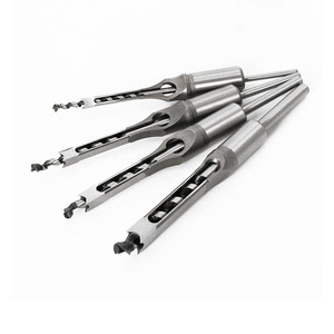 HSS Torção Brocas 4pcs Quadrado Auger Mortising cinzel <span class=keywords><strong>Drill</strong></span> Set para Carpintaria Broca Ferramentas Kit Set