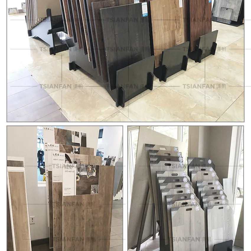New Arrival Solid Wood Flooring Tabletop Rack Tile Showroom Oak Laminate Sample Stand Wooden Floor Countertop Display Racks
