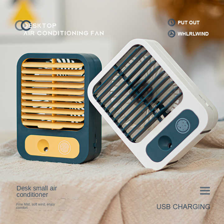 Humidificador de habitación de alta calidad, ventilador portátil recargable por USB, miniventilador de niebla