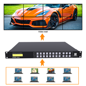 Entrada 4 salida 4 HDMI matriz de puerto EDID conmutador de pared de vídeo transparente 4K60Hz HDMI interruptores de matriz
