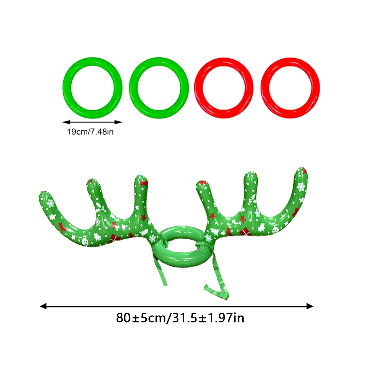Astas de ciervo copo de nieve verde