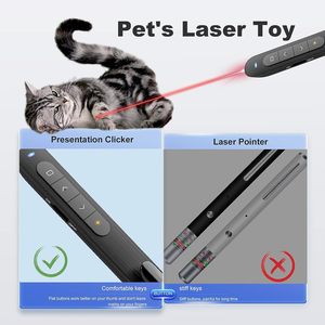Presentazione Clicker PowerPoint PPT Clicker con puntatore Laser, presentatore Wireless RF 2.4GHz Clicker remoto per Powerpoint - Product Image 5