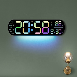 Großer Ziffern-Farbbildschirm LED Digital-Wanduhr mit großem Display mit Temperatur automatisches Abblendungssystem und Timer - Product Image 3