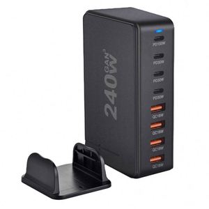 240W usb-c PD充电器台式USB C端口适配器快速充电技术9V/3A12V/3A15V/3A20V/5A28V/5A C型30W 100W输出