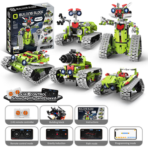 <strong>Assemble</strong> RC Car Building Blocks STEM Remote Control Robot Toys Coding Toy for Kids APP Controlled Educational Electric Robot Toy - Product Image 2