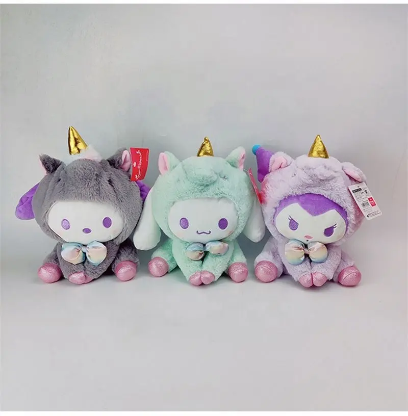 Nuovo cartone animato Kuromi melodia Cinnamoroll peluche portachiavi animali simpatici Plushie ciondolo bambole ragazze