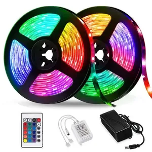 IP65 12V <strong>5M</strong> 5050 PVC Flexible <strong>LED</strong> Strip Light Remote Control Wifi Smart <strong>RGB</strong> Color Warm White Decorative Lighting - Product Image 1