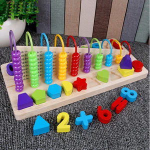 Bàn Tính HOYE CRAFT Nhiều Màu Bằng Gỗ Bàn Tính Soroban Đồ Chơi Đếm Tính Toán Khối Kệ Hình Dạng Bảng Phù Hợp - Product Image 2