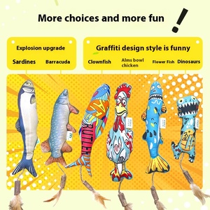 Natural <strong>Catnip</strong> 3D Fish Plush Toy Realistic Soft Fur Interactive Design Durable Cotton Material for Daily <strong>Use</strong> Resistant to Cats