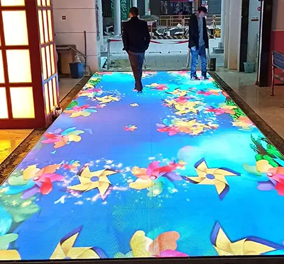 Le piastrelle per pavimenti a led hanno condotto lo schermo video della pista da ballo