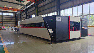 Rbqlty đôi bảng 12000W <span class=keywords><strong>CNC</strong></span> sợi máy cắt <span class=keywords><strong>laser</strong></span> với bìa - Product Image 2