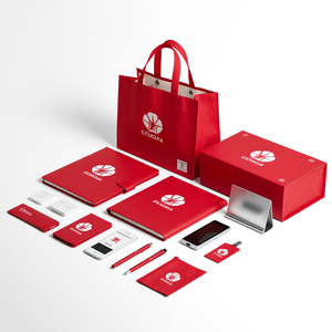 Dizüstü bilgisayar, kalem, kimlik rozeti, klasör, çanta, tabela, USB ve daha özel Logo ile özelleştirilebilir sergi malzemeleri