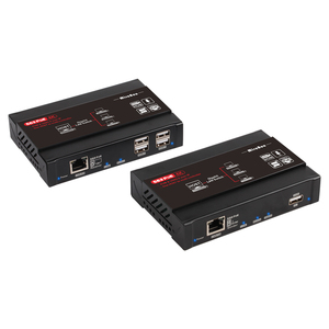 Mirabox HSV563 HD KVM Extender 4K @ 30Hz Transmisor y receptor de video Conmutador de red Gigabit PoE Rango de 383 pies Construcción de metal - Product Image 1
