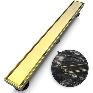 24英寸青铜线性排水矩形地板配件可逆2合1覆盖瓷砖插入格栅，可用于浴室 - Product Image 6