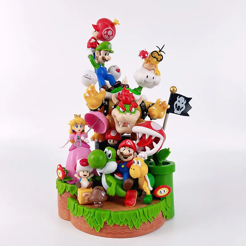 BJ penjualan terlaris permainan populer Super Mario ukuran besar PVC tokoh aksi Mario mainan tokoh Mario laris 28cm Model tunggal
