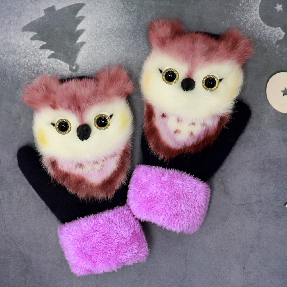 Hibou violet foncé