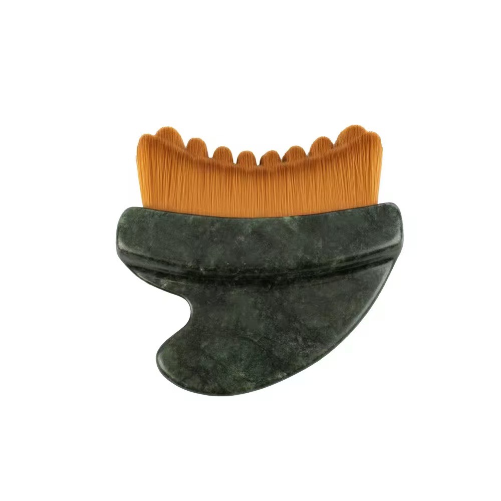 Jade pattern lymphatic brush-plastic handle