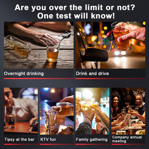 Sürücü kişisel test alkol güvenli sürüş elektrokimyasal sensör ayarlanabilir Alarm noktası araba kontrolü başlangıç alkol test cihazı - Product Image 3