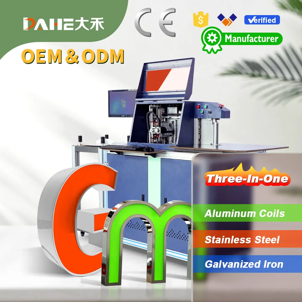 DH-8150 China carta bender neon sinal que faz a máquina e cnc canal carta dobra máquinas com auto ajustar a profundidade de corte