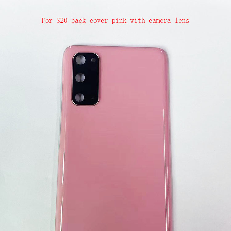 Coque arrière S20 avec objectif caméra rose