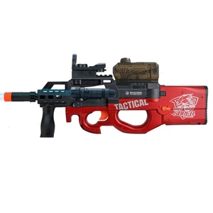 Toptan P90 oyuncak tabanca taktik Submachine Splat Blaster manuel ve otomatik çift mod ile iki hazne Fed Mag çocuklar hediyeler - Product Image 1