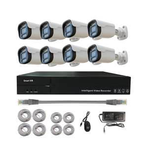Sistema de monitoreo de cámara IP de 8 canales de 8MP, kit POE NVR, cámara de red de seguridad con micrófono incorporado - Product Image 1