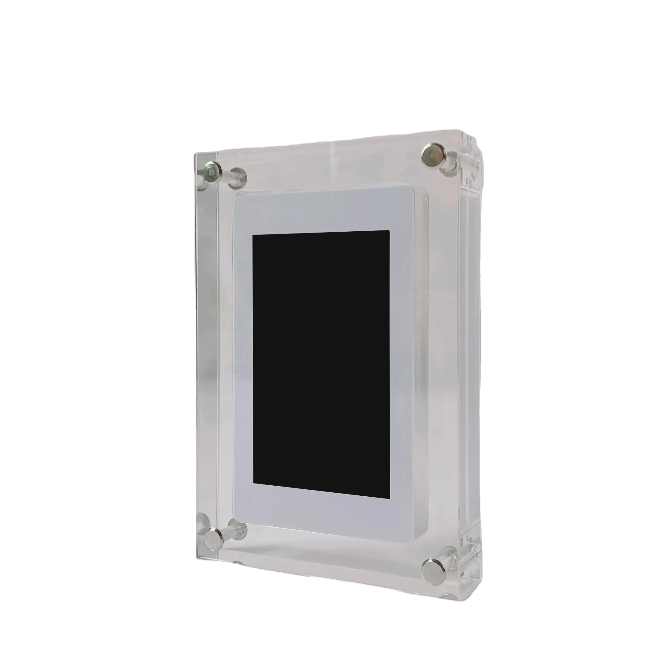 Cornici acriliche in acrilico trasparente cornici magnetiche cornici per foto Smart digitali 1080*720 IPS Touch Screen a rotazione automatica