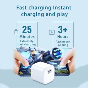 เครื่องชาร์จเร็วก้อนน้ำแข็งขนาดเล็ก30W PD30W แบบกำหนดเองสำหรับ Apple โทรศัพท์มือถือ u.s EU พร้อม QC3.0ทำจากแกลเลียมไนไตรด์ (Gan) - Product Image 4