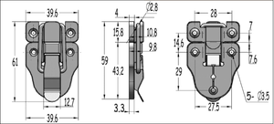 Đồ trang sức chuyển đổi trường hợp bắt công cụ bằng gỗ hộp khóa vali đóng cửa Clasp Latch j413 - Product Image 5