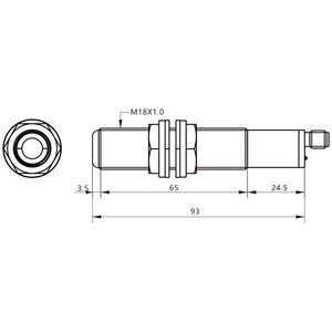 Hochwertiger zylindrischer US18EK050I-Kunststoff IP67 für M18 60-500mm Reichweite Ultraschallwandler-Entfernungs sensor 100ms DC - Product Image 2