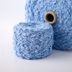 1/3.8NM fasulye ipliği 5% yün 17% akrilik % 56% geri dönüşümlü Polyester % 22% Polyester karışımlı nakış örgü dikiş için fantezi iplik - Product Image 1