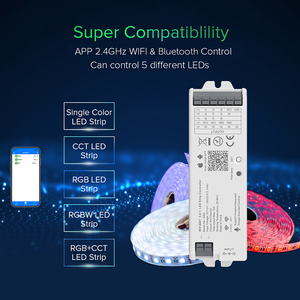 Bluetooth 2.4GHz Alexa Google Home Smart Life Tuya Smart APP Control <strong>RGB</strong> RGBW RGBCCT Wifi 5in1 <strong>Led</strong> Strip <strong>Controller</strong> - Product Image 2