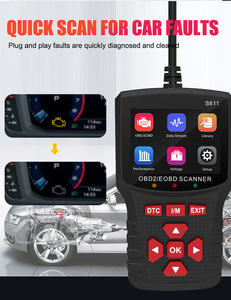Professional OBD 2 S611 Inspection <strong>Engine</strong> for All CAN OBDII EOBD Vehicles, Light Vehicle Code Reader, Fault Code Scanner - Product Image 4