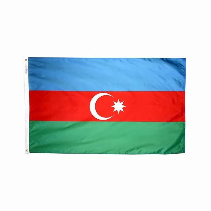 Cina fabbrica diretta prezzo a buon mercato evento volante poliestere azerbaigian bandiera nazionale 2x3 3 x5