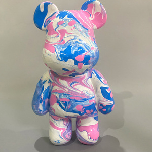 Hot Sale DIY Coloring bearbrick Custom 18/23/34/53/73cm Size Violence Bear With Pouring Painting - Product Image 5