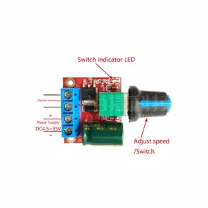 PWM DC regolatore motore 5V-35V velocità interruttore di controllo 5A funzione LED Dimmer - Product Image 4
