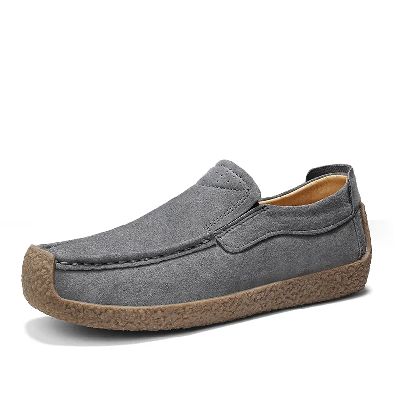 Nouveau vente en gros de mocassins légers respirants de haute qualité chaussures décontractées chaussures en cuir pour homme chaussures de style marche logo personnalisé