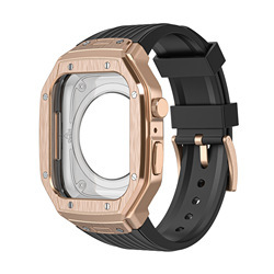 Rose gold frame + black