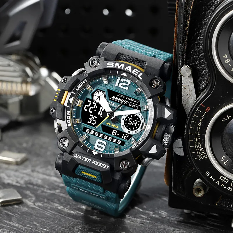 Мужские Роскошные часы 2023 SMAEL 8072, мужские наручные часы с логотипом на заказ, оптовая продажа стальных кварцевых часов