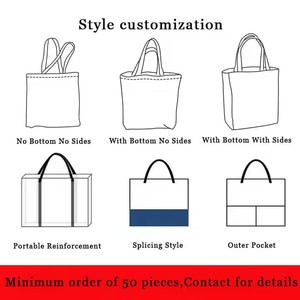 Thân thiện với môi trường, bền, Túi mua sắm có thể in logo, túi vải cỡ lớn - Product Image 4