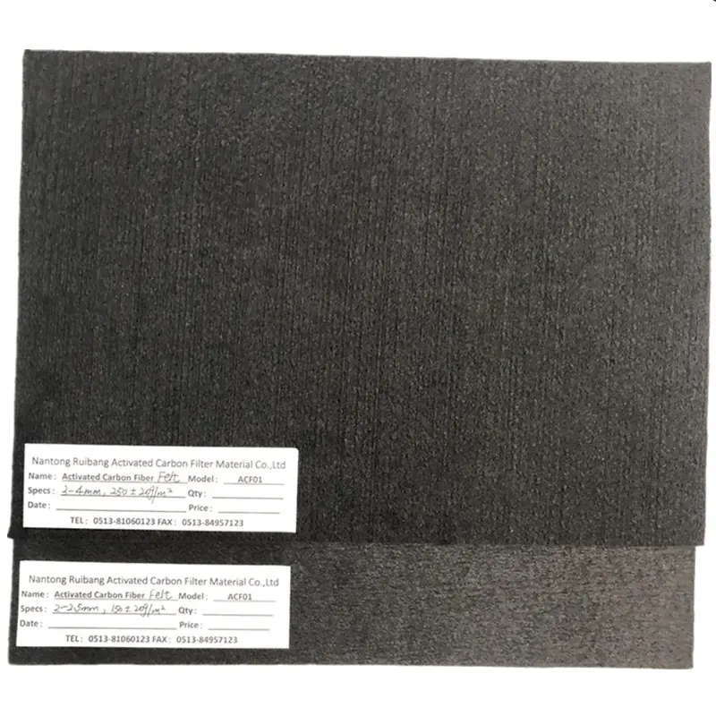 एयर फिल्टर सामग्री कार्बन फाइबर बैग अस्तर कपड़े की सक्रिय कार्बन ए सी एफ फाइबर महसूस किया और कपड़ा अस्तर सामग्री में काले मटेरिया