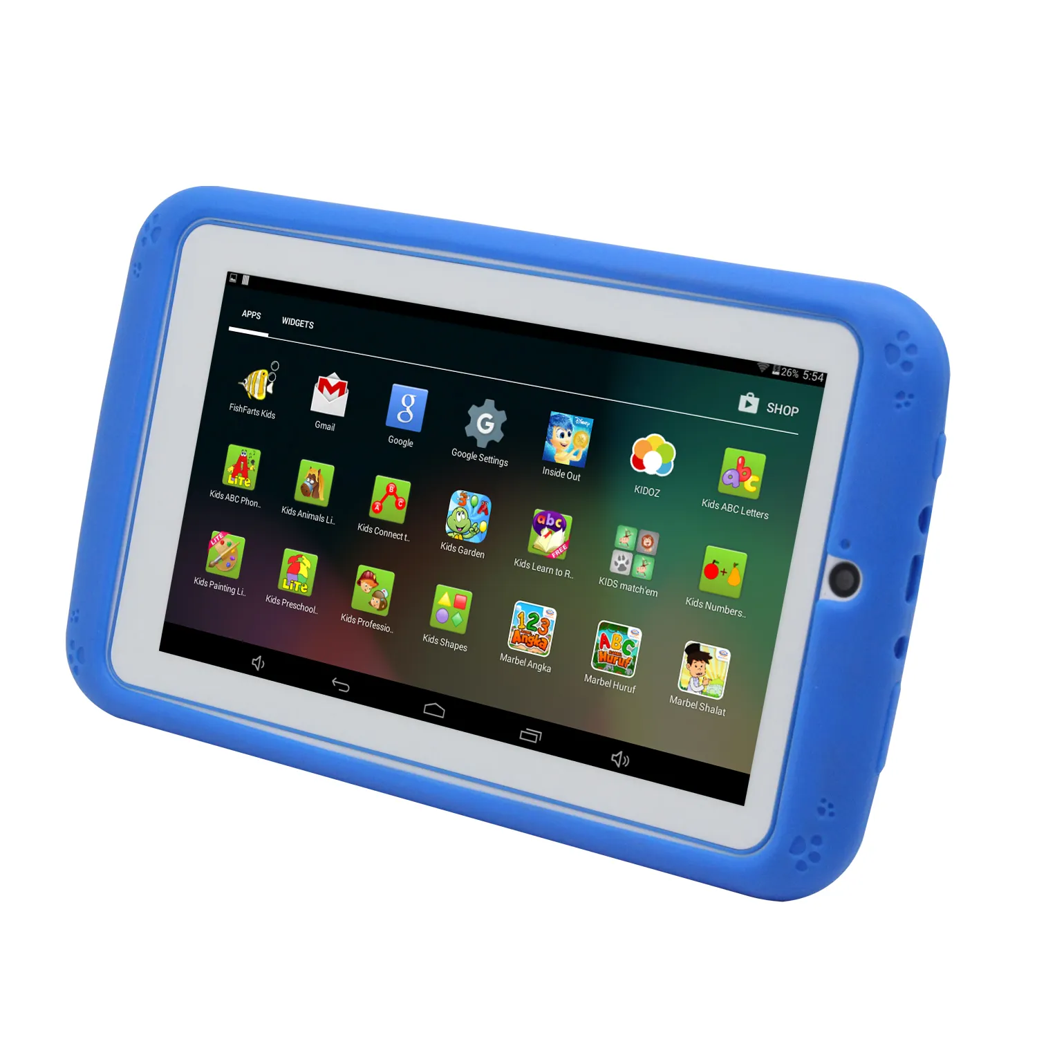 Enfants tablette PC Android 7 pouces jeu éducation enfants tablette avec étui de protection en silicone tablette pour enfants