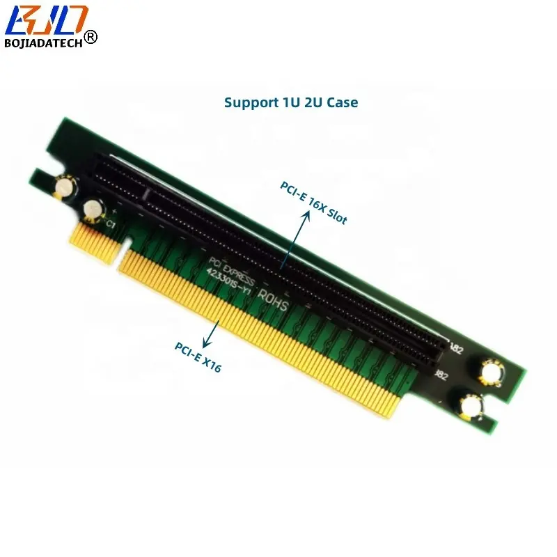 PCI-E PCI Express 16X ke X16 Adapter Converter kartu Riser untuk 1U 2U Server & Mini PC casing komputer